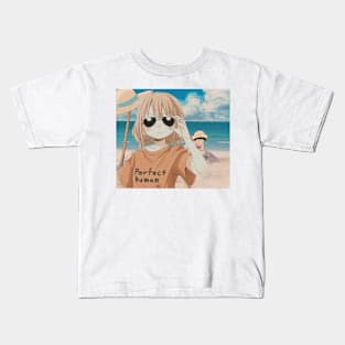 Perfect Human at the Beach Kids T-Shirt